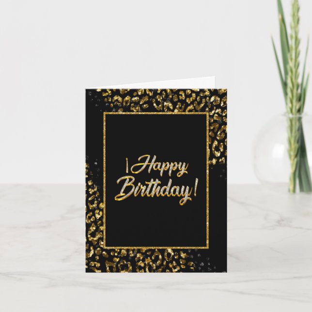 Convite Leopardo Jóia e Ouro Preto (Frente)