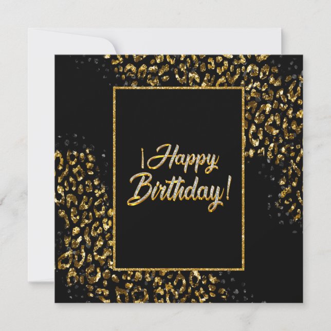 Convite Leopardo Jóia e Ouro Preto (Frente)