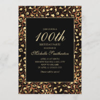 Leopardo Negro Dourado de Bronze, 100ª Festa de an