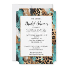 Leopardo Negro Dourado Turquesa