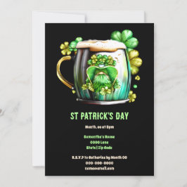 Convite Leprechaun cerveja tankgle divertimento irlandês