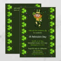 Leprechaun jig sortudo shamrock Irish Clover