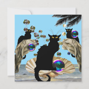Convite Les Chats Noir e Botticelli Shell,