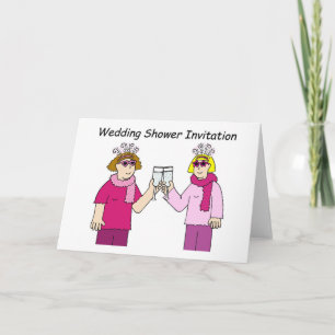 Convite Lesbian Wedding Shower Invitation.