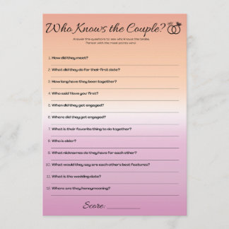 Convite Lésbica Bachelorette Game, que conhece o casal