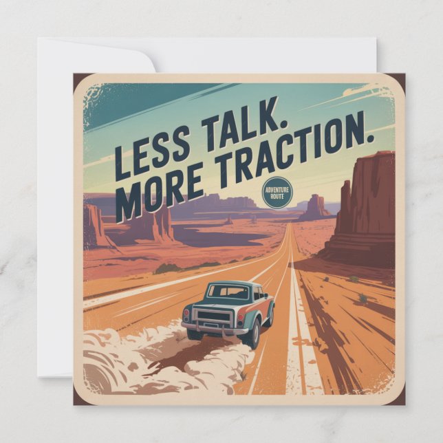 Convite Less Talk. More Traction (Frente)