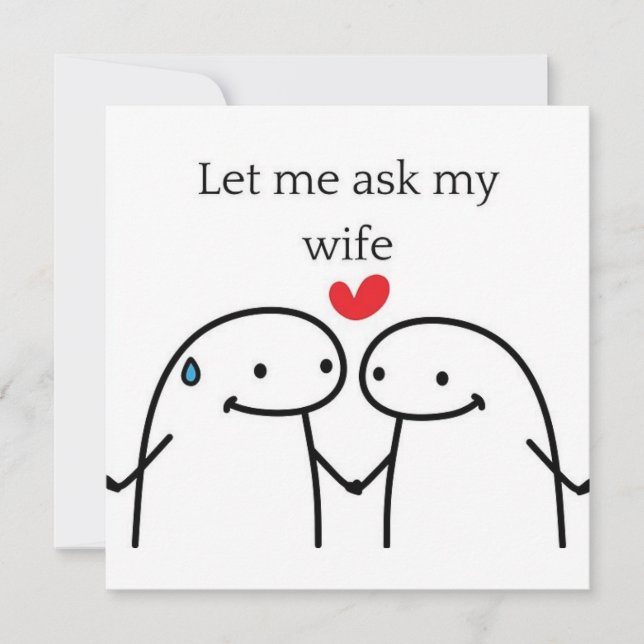 Convite Let me Ask My Wife  (Frente)