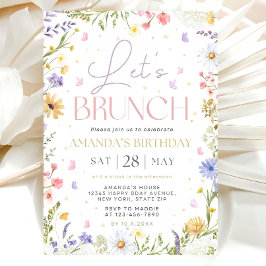 Convite Let’s Brunch Invitation Template, Wildflower Birth