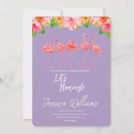 Convite Let’s Flamingle! Tropical Bridal Shower Bash