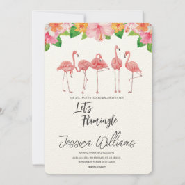 Convite Let’s Flamingle! Tropical Bridal Shower Bash