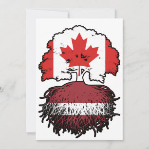 Convite Letão canadiano canadiano Bandeira de Raízes de Ár