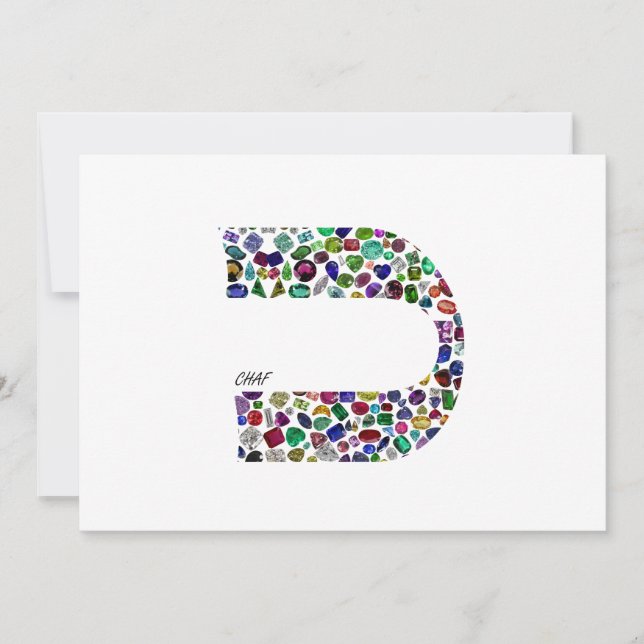 Convite Letra 'CHAF' (Frente)