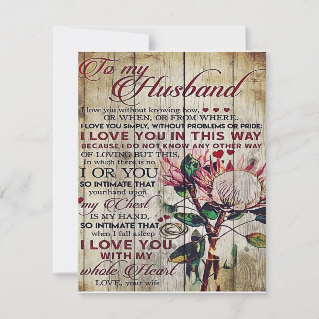 Convite Letra Coca-a-Marido | Bonito presente | Dia Padre (Frente)