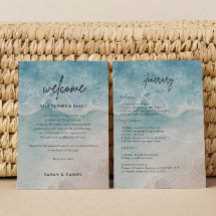 Letra de Boas-vindas do Beach Wedding Itinerary