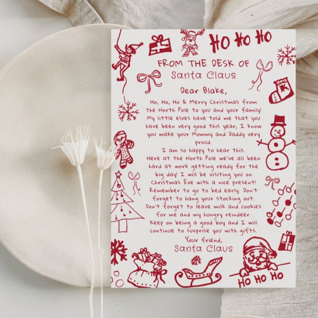 Convite Letra de porta do Desenhar manual dos Papais noeis (Criador carregado)