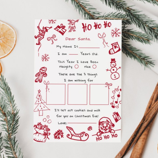 Convite Letra de porta do Desenhar manual para Papais noei (Criador carregado)