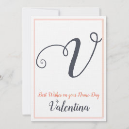 Convite Letra do Dia do Santo do Nome V Monograma