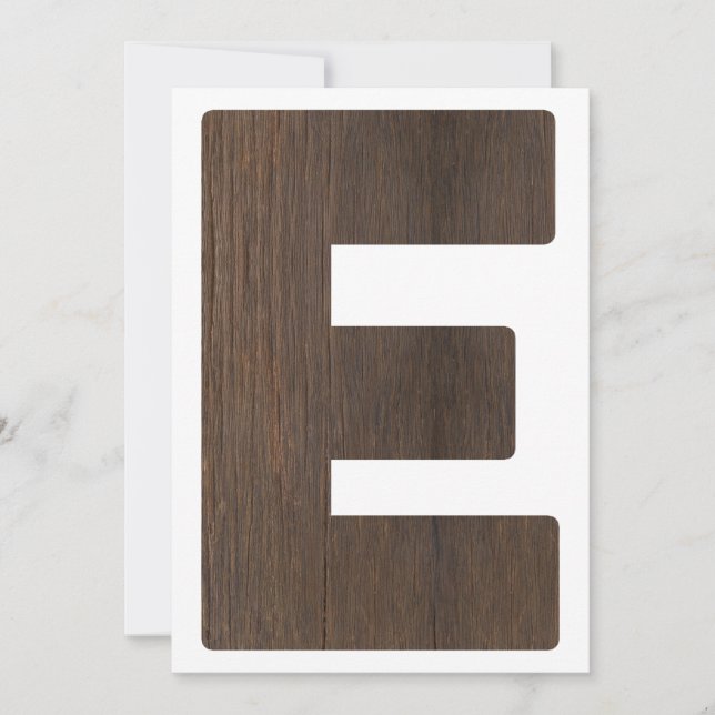 Convite Letra E de faixa de primeiro aniversario alto para (Frente)
