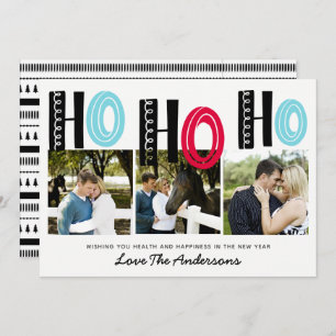 Convite Letra escandinava na Colagem de FOTOS de Natal