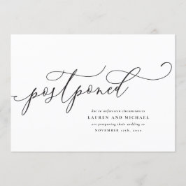 Convite Letra Flourished Adiar Alterar a Data