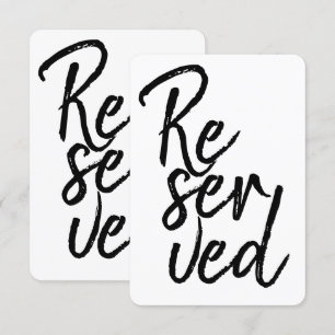 Convite Letra gráfica reservada de fontes modernas