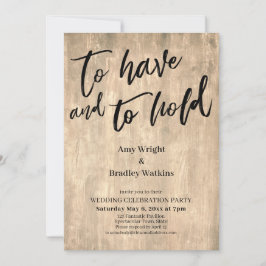 Convite Letra Manual de Madeira Rústica Para Ter e Para Se