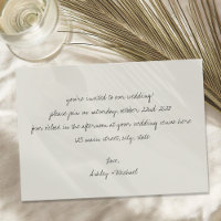 Letra manuscrita minimalista Wedding