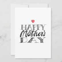Letras do Dia das Mães em Preto e Branco & Coração