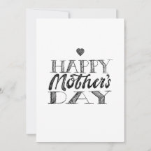 Letras do Dia das Mães Preto e Branco & Coração