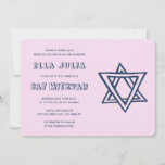 Convite LETRAS EXTERNAS DE DAVID Custom Bat Mitzvah<br><div class="desc">Cartão perfeito para anunciar um bar ou morcego mitzvah! Mão fez arte para você com estrela de David na frente e atrás! TOTALMENTE PERSONALIZÁVEL! Clique em "Personalizar" acima para editar o texto. Clique em "editar usando a ferramenta design" para ajustar as fontes, as cores e os posicionamentos e para excluir...</div>