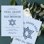 Convite LETRAS EXTERNAS ESTRELA DO Bar Personalizado DAVID<br><div class="desc">Cartão perfeito para anunciar um bar ou morcego mitzvah! Mão fez arte para você com estrela de David na frente e atrás! TOTALMENTE PERSONALIZÁVEL! Clique em "Personalizar" acima para editar o texto. Clique em "editar usando a ferramenta design" para ajustar as fontes, as cores e os posicionamentos e para excluir...</div>