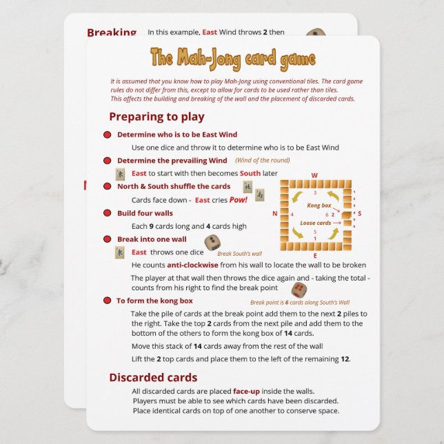 Convite Letras grandes - o jogo de cartas - diferenças (Frente/Verso)