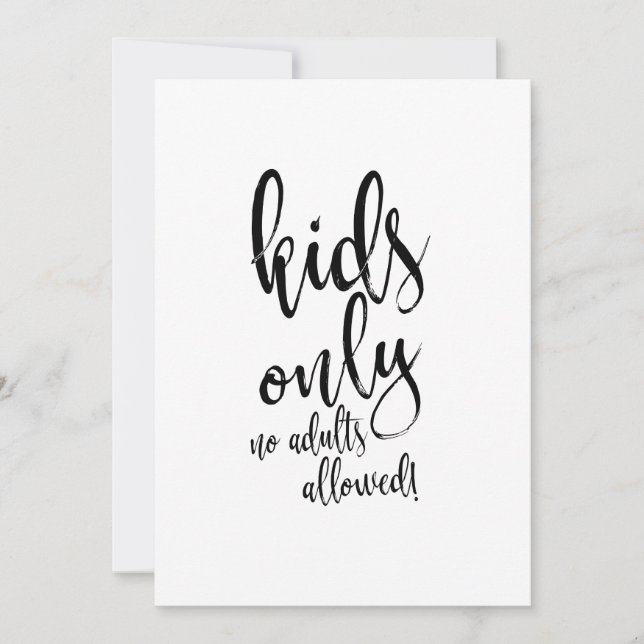 Convite Letreiro de Caligrafia para Mesa de Crianças para  (Frente)