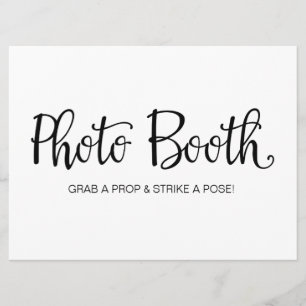 Convite Letreiro de Casamento Caligráfico "Cabine de Fotos