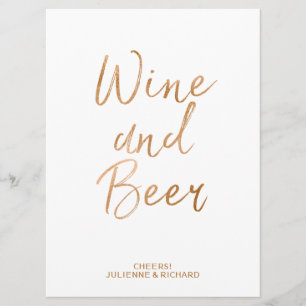 Convite Letreiro de Casamento de Vinho e Cerveja   Rosa Do