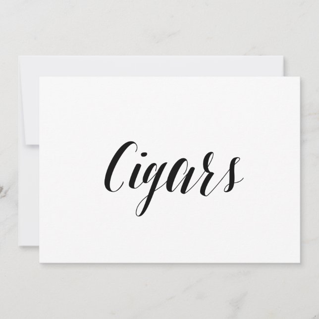 Convite Letreiro de Casamento Estilo Caligráfico "Charutos (Frente)