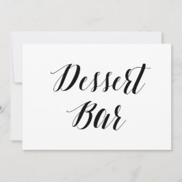 Convite Letreiro de Casamento Estilo Caligráfico "Dessert