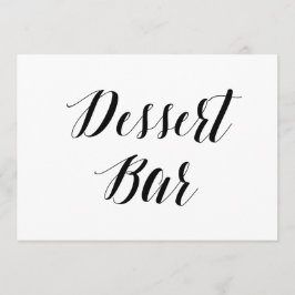 Convite Letreiro de Casamento Estilo Caligráfico "Dessert