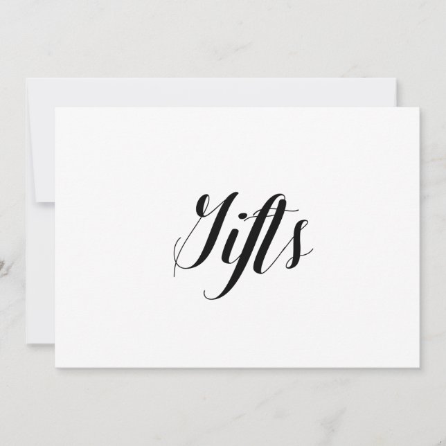 Convite Letreiro de Casamento Estilo Caligráfico "Presente (Frente)