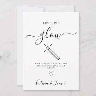 Convite Letreiro de Casamento Modelo Deixe o Amor Brilhar