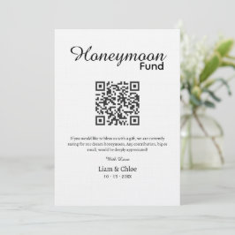 Convite Letreiro de Código QR do Fundo de Lua de Mel, Letr
