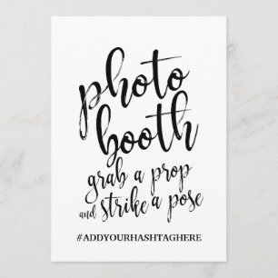 Convite Letreiro de Hashtag para Cabine de Fotos Acessível