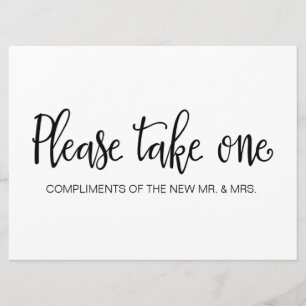 Convite Letreiro de Lembrancinhas de Casamento "Por Favor,