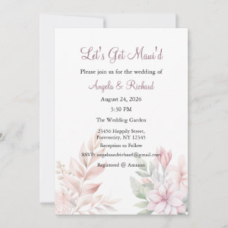 Convite Let's get Maui'd Wedding Invitation, Bridal shower