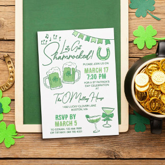 Convite Let's Get Shamrocked St Patrick's Day Party