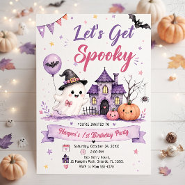 Convite Let's Get Spooky Halloween Birthday Party