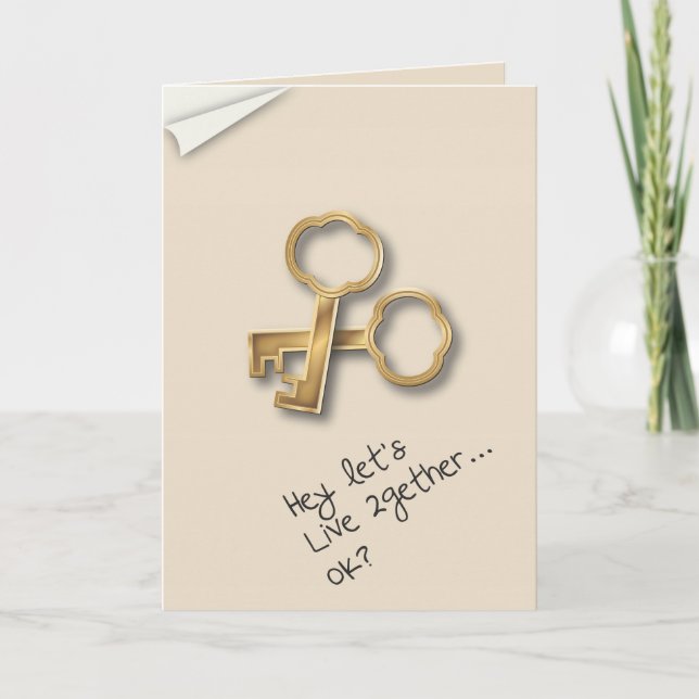 Convite Let's Move In Together Couples Commitment (Frente)