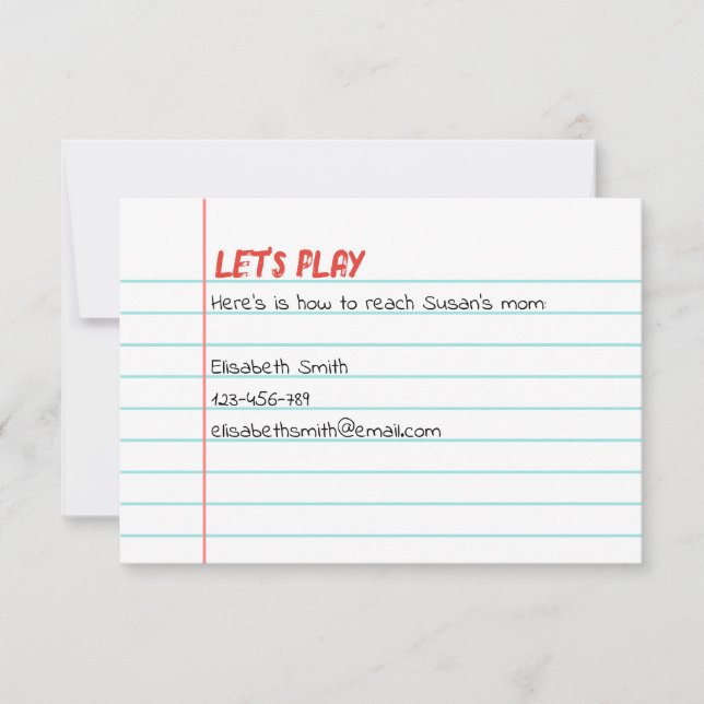 Convite Let's Play Playdate Invitation (Frente)