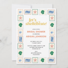 Convite Let's Shellabrate Seashell Bridal Shower