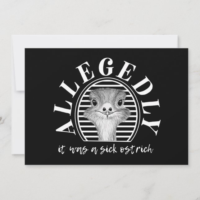 Convite letterkenny alegadamente ostrich card (Frente)